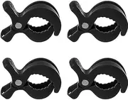 Lianjia 4 Pcs Pram Clips to Hook Sun Shade to Canopy, Car Seat Cover Clip, Nursing Cover, Pram Toy Holder, Stroller Clips Buggy Accessory (Black)
