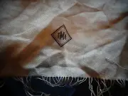 Mark & Graham Alpaca Silk Scarf camel color monogrammed " TMA" New