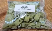 100 LOT MIL SPEC MS25281-R4 NYLON 1/4 " WIRE/CABLE CLAMPS FREE US SHIPPING
