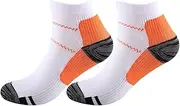 [Generic] 2x Foot Compression Socks For Women Quick Drying Fibers Moisture Wicking And Quick Drying Fibers