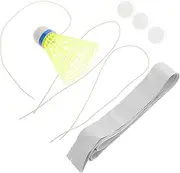 HANABASS Badminton Rebound Trainer Self Study Elastic Badminton Practice Tool for Use Automatic Rebound String for All Skill Levels Space Saving Design
