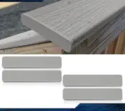 Light Gray Composite Decking boards End Cap Set (4 pcs in One Package) 5.5”