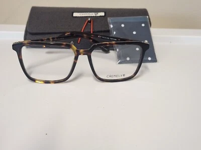 New Men's Cremieux Eyeglass Frame Alan Tortoise Plastic 55-15-150