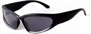 [MJIYSGS] Wrap Around Sunglasses for Men Women Stylish Fashion Sun Glasses Outdoor Sport Sunglasses UV400 Shades
