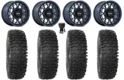 KMC Technic 15" Wheels Blue 32" RC500S Sticky Tires Can-Am Defender
