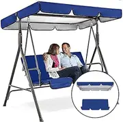 Swing Canopy Replacement Cover and Swing Chair Cover Set,Swing Waterproof Replacement Hammock Cover UV Protection Chair Top Cover for Outdoor Garden Patio,Gray