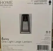 Home Decorators Bailey Modern 1-Light Antique Bronze Outdoor Post Light New