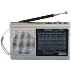 Supersonic 9-Band Rechargeable Bluetooth AM/FM Radio (Silver) with USB/SD MP3