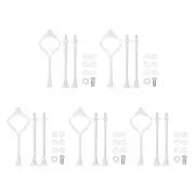 5 Set Cake Tray Stand Handle Plate Hardware Fitting, 3-Tiers Mini Crown White