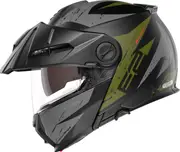 Schuberth E2 Explorer, flip up helmet , color: Matt Black/Grey/Green , size: M (56/57)