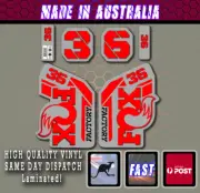 FOX style Factory 36 - 2021 Fork Decals Stickers red/grey/black Laminated
