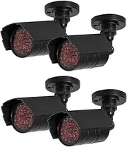 FNX 4 x Yale Home Essentials Dummy CCTV Cameras with Blinking Flashing LED Light | Decoy Surveillance & Security Camera | Compliments a Smart Home Alarm System | Indoor & Outdoor Use & Waterproof