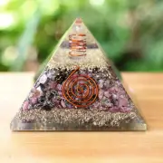 Watermelon Tourmaline Orgone Pyramid EMF & 5G Protection XL 75mm 3 inch