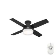 Hunter 44 in Small Room Dempsey Ceiling Fan Low Profile w/ Light Remote Control