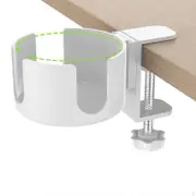 Desk Cup Holder Clip on Table Easily Install Anti Spill Practical Desktop Organizer white