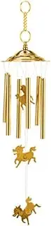 xiulin Feng Shui Six Tubes Brass Wind Chimes Eight Diagrams of Wind Bell Felicitous Wish of Making Money Bless and Protect People Home Furnishing Handicraft Lucky red String Set