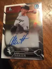 2016 Bowman Chrome Draft ALEC HANSEN Chicago White Sox Sox Autograph Signed