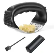 Stainless Steel Garlic Press Rocker Garlic Mincer Crusher Kitchen Gadget