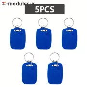 5Piece 125Khz 13.56Mhz TK4100 ID & FM1108 IC Dual Chip RFID NFC Keytag Key Fob