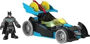 Imaginext DC Super Friends Batman Toy Bat-Tech Racing Batmobile with Lights & Poseable Figure for Preschool Kids Ages 3+ Years