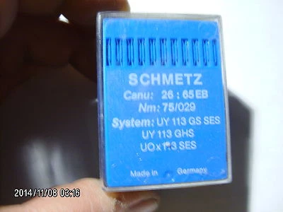 100 pc SCHMETZ UY 113 GS SES 75/029 sewing machine needles