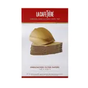 100pc La Cafetiere 19cm Unbleached Coffee Filter Papers Brown - Size 4