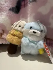 Cute Animal Plush Keychain Keyring Bag Soft: Otter Set