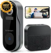 1080P Wireless Video Doorbell Camera w/ Chime PIR Motion Audio Night IP65 WiFi