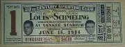 * Boxing Tickets Repo 1930's Braddock Baer Louis Schmeling Carnera Canzoneri *