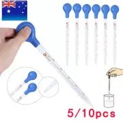 10ml Glass Pipette Graduated Dropper with Big Rubber Cap Lab Transfer Liquid