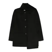 [The Dynamis Studio] The Dynamis Studio Patch-pockets Single-breasted Coat 38 IT BLACK