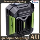 Waist Clip Fan Power Bank Flashlight Body Fan Hanging Neck Fan (Dark Green) AU