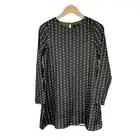 Lucca Couture Woman Shift Dress Size XS Olive Print Long Sleeve