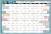 2025-2026 Yearly Wall Calendar - Yearly Wall Calendar 2025-2026, July 2025 - June 2026, 23.1" x 34.6" (Open), Wall Calendars with Julian Dates, Thick Paper, Double-Sided Round Stickers, Large Calendar