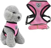 Pet Dog Cat Puppy Soft Leash Vest Mesh Breathe Adjustable Harness Braces Clothes Ideal for Comfortable Walks and Weather Adaptable Wear