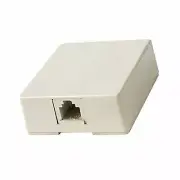 1 x RCA TP265 Modular Wall Jack, 4 Wire 1 or 2 Line Phone, Surface Mount, Ivory