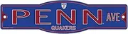 NCAA Penn Quakers University of Pennsylvania Quakers 4" x 17" Street Sign