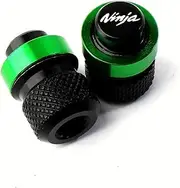 Z900 Z800 Z650 Z500 Z400 Z1000 Ninja 400 500 650 1000SX Ninja ZX10R ZX6R ZX4R R Motorcycle Wheel Tire Valve Caps(Green-Ninja)