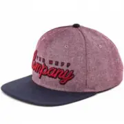 Neff The Company Snapback Flat Brim Hat Red Navy