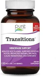 Pure Essence Labs Transitions Herbs for Menopause Nutritional Supplement, 120 Count