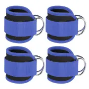 4Pcs Ankle Strap for Cable Machine, Gym Cable Kickback Ankle Wrap, Blue