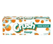 CRUSH Zero Sugar ORANGE Soda Pop 1 - 12 Pack of 12 oz Cans Diet