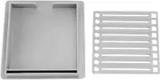 Sticky Note Holder Organizer Clear Frames Sticky Note Template Box for 3x3 Inch Note Pads for Office and School Use ABS Material (Gray)
