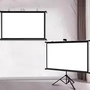 Fast Folding Projection Screen, Flexible Projector Screen Sharper Images, Black Frame Movie Screen for Outdoor Parties Music Gatherings School Classrooms(120x90cm/46x35in)