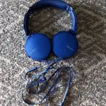 SONY耳罩式耳機藍