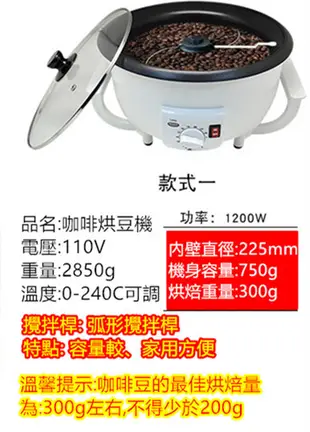 台灣出貨110V咖啡烘豆機,有把手是新款的家用小型乾果花生玉米烘烤機,電動炒豆機咖啡生豆烘焙機 (6.3折)
