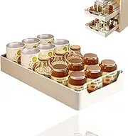 Kitchen Cabinet Organizer with Pull Out Drawers No Drill Installation Extendable Roll Out Sliding Drawer White 25cm Width