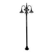 Monaco Post 3 Lights H2380mm Black Aluminium - 15861