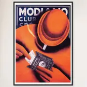 Galrie Modiano Vintage Cigarette Papers Advertising Poster for Art Home Decor, Black Frame, A4 21 x 30cm (8 x 12inch)
