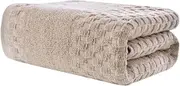 YOSADIER 1pc Thicken Pure Cotton Bath Towel Absorbent Shower Towel for Home Hotel Use Soft Khaki Bath Sheet for Bathing Hand Drying
